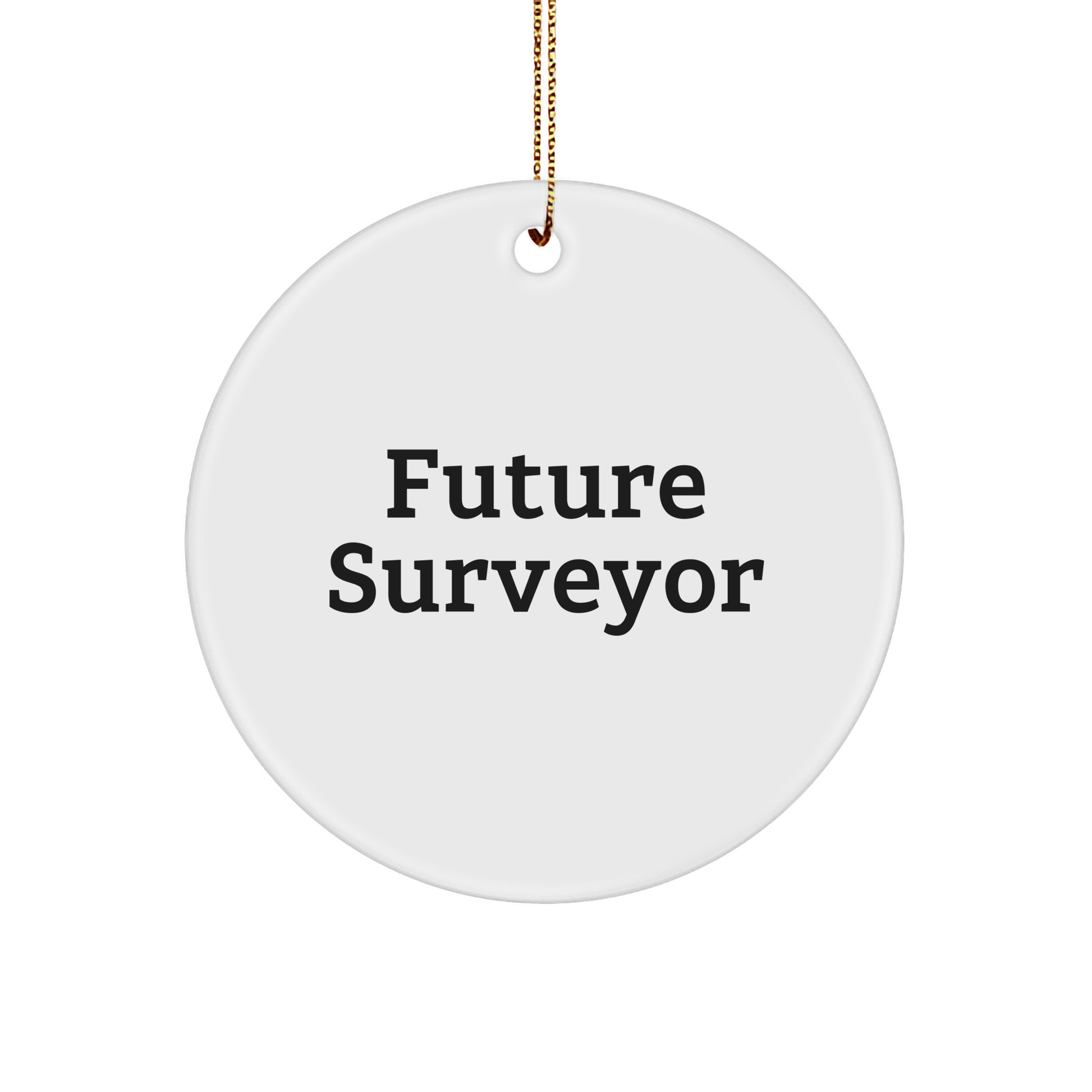 Funny Future Surveyor Gifts for Him - Circle Ornament, 'You're Future Surveyor' Quote, Christmas Ornament, Gifts from Family, Gifts for Him - Image 1