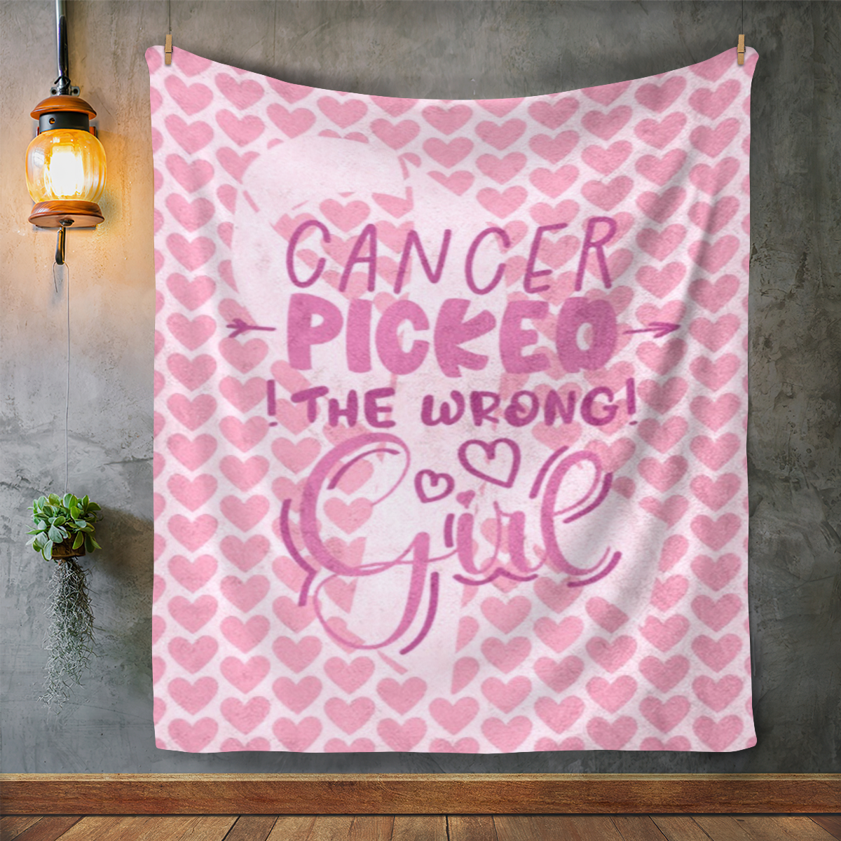 Cancer Picked the Wrong Girl Blanket