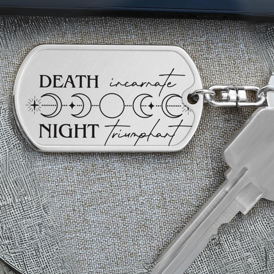 Personalized Acotar Death Incarnate Night Triumphant Dog Tag Keychain