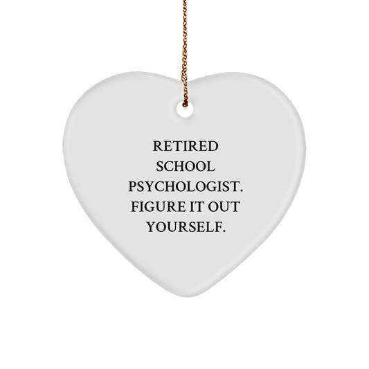 Funny School Psychologist Gifts from Friends for Christmas - Heart Ornament with 'Figure It Out Yourself' Quote, School Psychologist Appreciation, Gifts for School Psychologist - Image 1