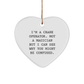 Crane Operator Gifts, Funny Quote Heart Ornament, White Heart Shaped, Christmas Unique Gifts from Friends, Gifts for Crane Operator - Image 1