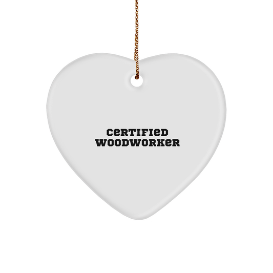 Certified Woodworker's Heartfelt Gift for Friends and Family, 'Create Something Amazing' Quote, Christmas Ornament, Gifts from Men, Women, or Coworkers - Image 1
