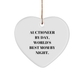 Auctioneer By Day, World's Best Mom By Night Heart Ornament Gifts from Friends to Family - Christmas Unique Gifts - Image 1