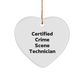 Certified Crime Scene Technician Gifts, Funny Quote Heart Ornament for Christmas, 'May the Evidence Speak for Itself' - Gifts from Friends and Family - Image 1