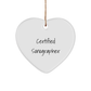 Certified Sonographer Gifts from Friends and Family - Funny Heart Ornament for Christmas - Image 1