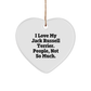 Funny Jack Russell Terrier Dog Lover Gifts from Friends, Heart Ornament for Christmas - Image 1