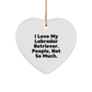 Labrador Retriever Dog Heart Ornament Gifts from Friends and Family for Christmas - 'I Love My Labrador Retriever. People, Not So Much.' - Image 1