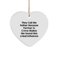 Funny Father Heart Ornament Gifts from Men for Christmas, 'They Call Me Father Because Partner In Crime Makes Me Sound Like A Bad Influence', Unique Heart Shaped MDF Ornament - Image 1