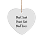Funny Seal Point Cat Dad Gifts for Men, Heart Ornament for Seal Point Cat Lovers, 'Best Seal Point Cat Dad Ever' Quote, Christmas Unique Gifts from Men to Family - Image 1