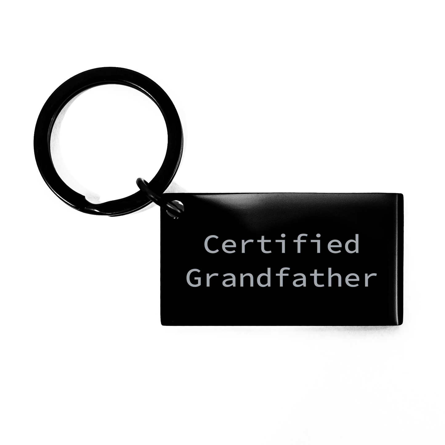 Funny Grandfather Gifts - Keychain for Men, Unique Father's Day Unique Gifts from Family, Engraved Grandfather Quote - Image 1