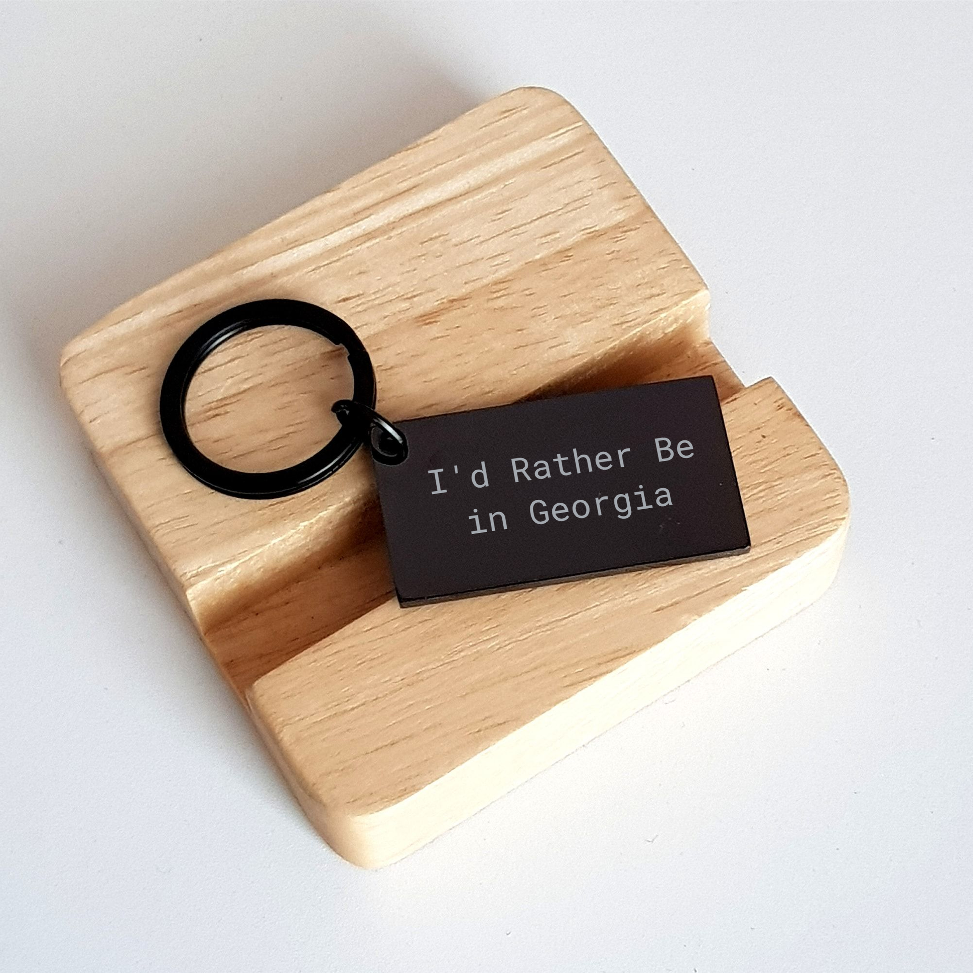 Funny Georgia Keychain Gifts from Friends and Family with 'I'd Rather Be In Georgia' Quote, Unique Graduation Presents for Georgia Lovers - Image 2