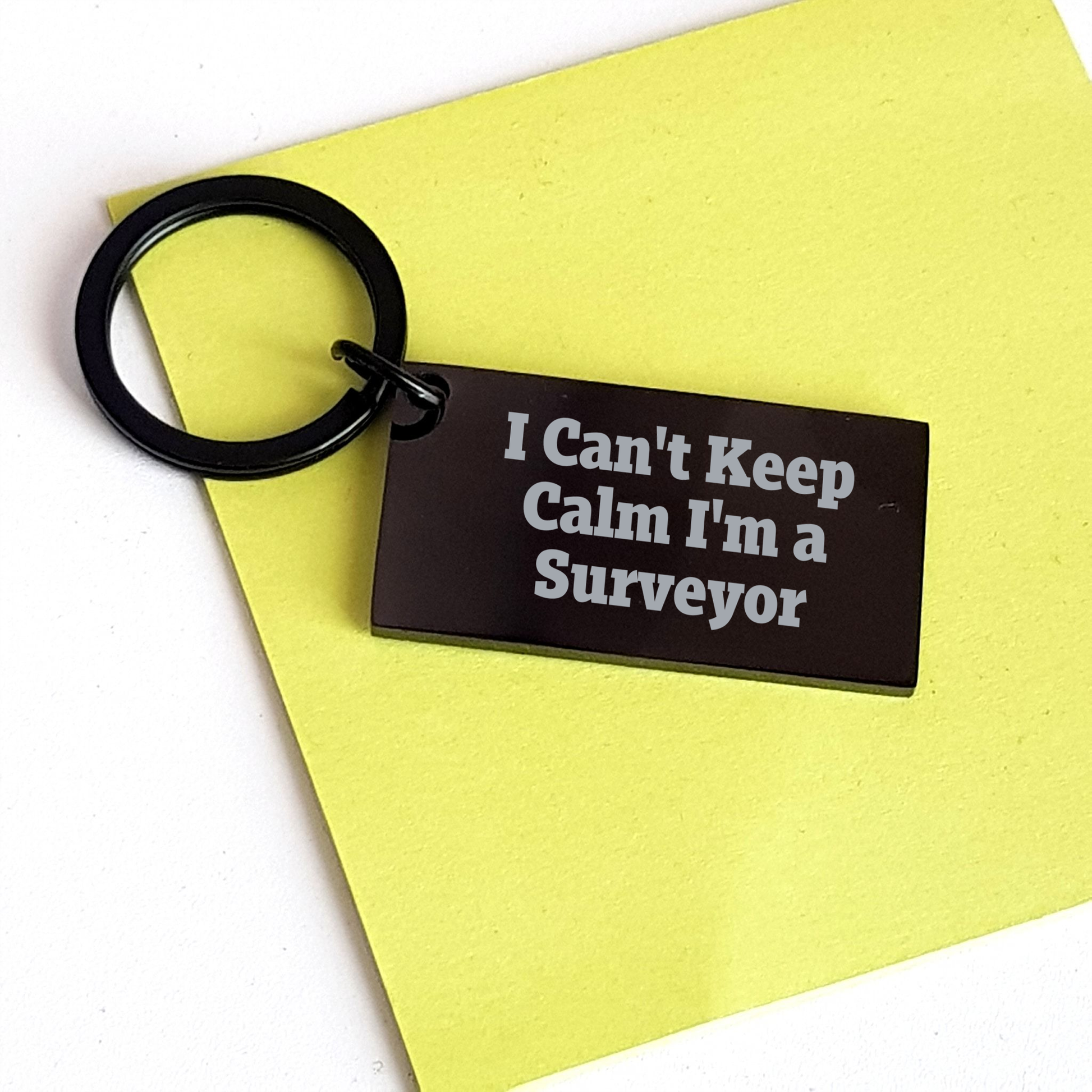 Funny Surveyor Gifts, I Can't Keep Calm I'm A Surveyor Keychain, Mother's Day Unique Gifts from Friends to Surveyor - Image 3