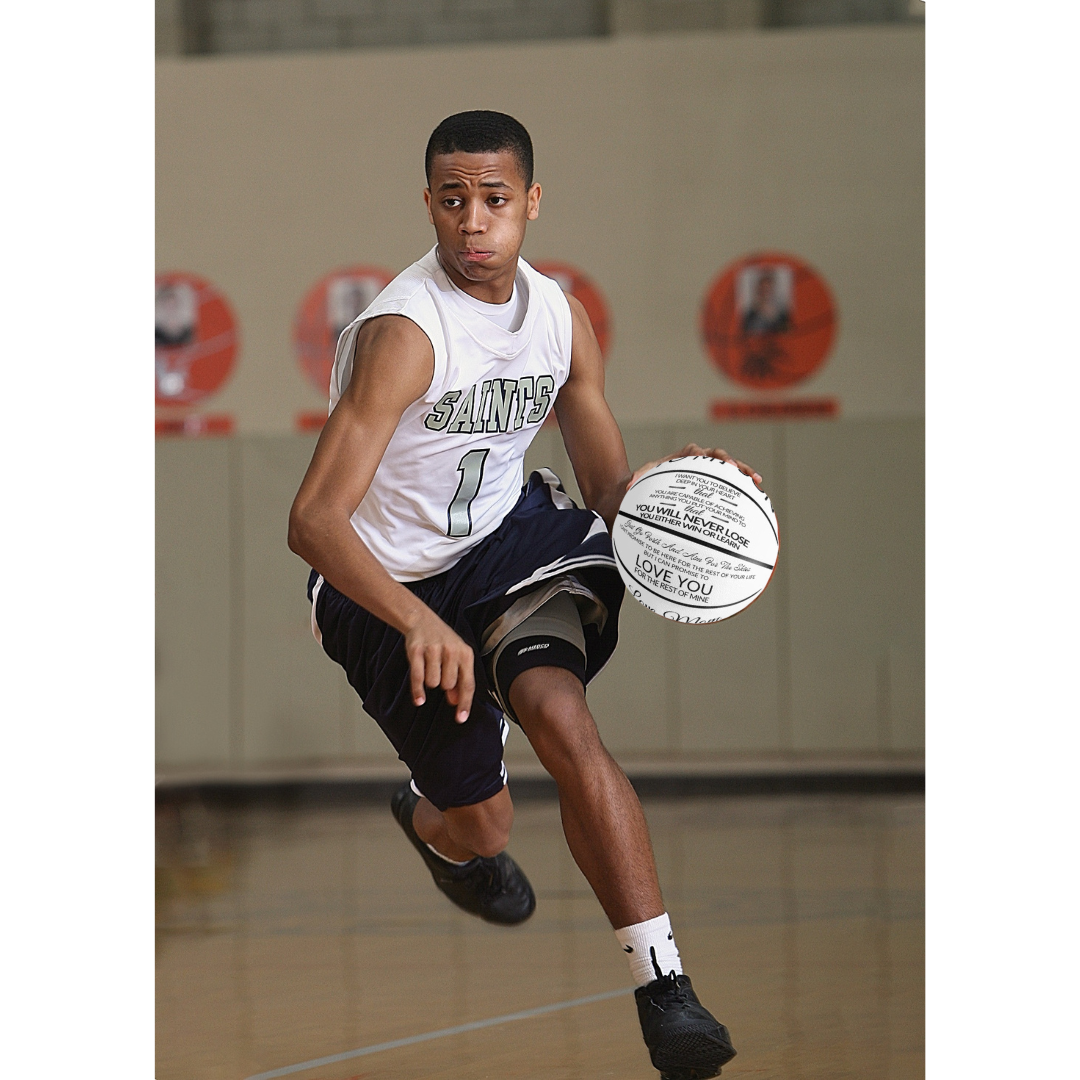 Son Love Mom Basketball - Four Panel Printed