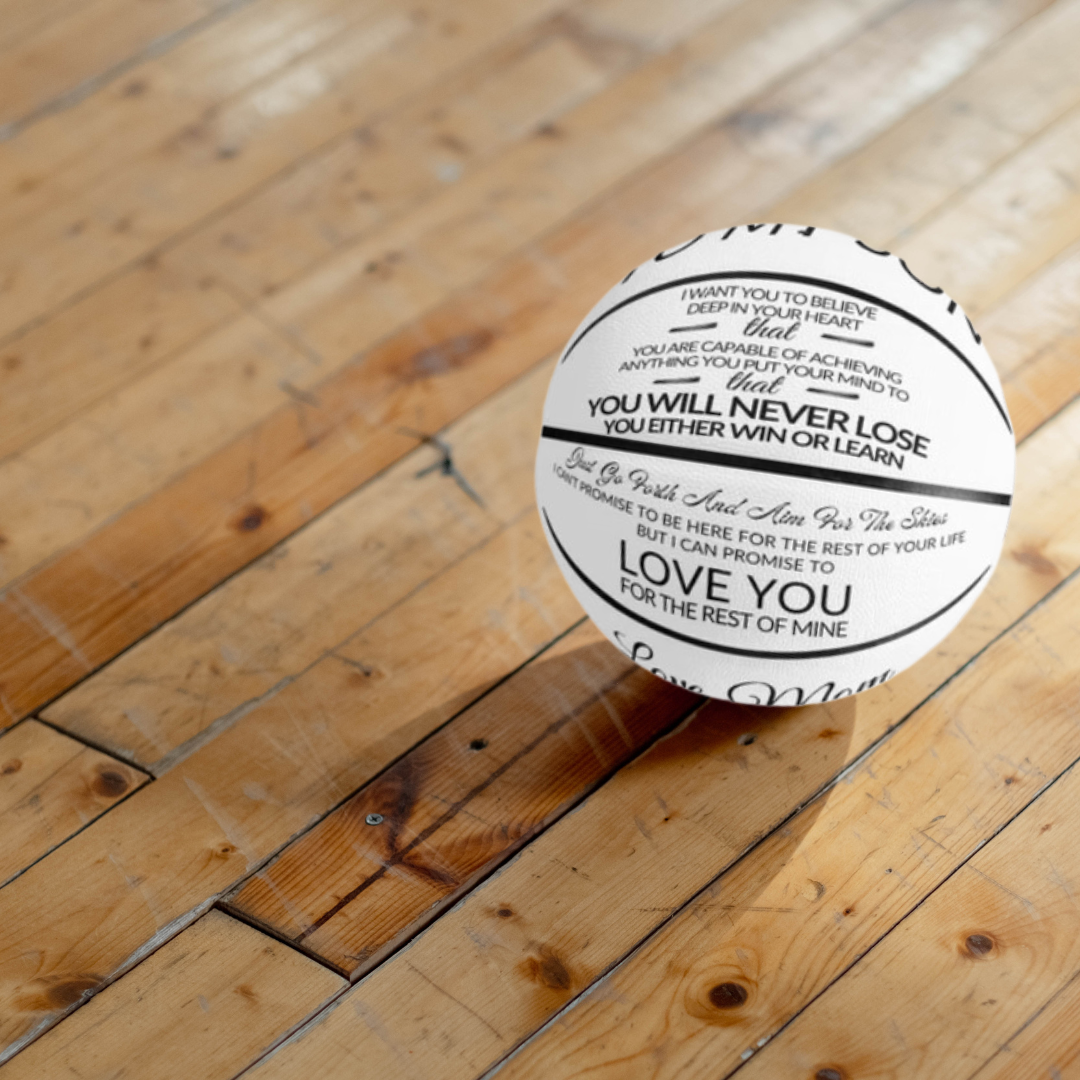 Son Love Mom Basketball - Four Panel Printed