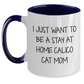 Calico Cat Mom Funny Quote Two Tone Coffee Mug Gifts for Him from Mom on Father's Day - Main