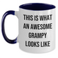 Funny Grampy Two Tone Coffee Mug Gifts from Men to Grampy, Awesome Grampy Looks Like, Graduation Unique Gifts - Main