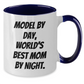 Model By Day Funny Two Tone Coffee Mug Gifts from Dad to Men, Unique Father's Day Unique Gifts - Additional