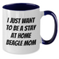 Funny Beagle Dog Mom's Gift for Dad's Stay at Home Morning - Two Tone Mugs - Additional