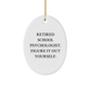 Funny School Psychologist Gifts from Friends, Gift for School Psychologist, Oval Ornament, Retired School Psychologist. Figure It Out Yourself., Christmas Unique Gifts for School Psychologist - Image 1
