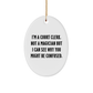 Funny Court Clerk Gifts from Friends or Family - Oval Ornament with I'm A Court Clerk. Not A Magician But I Can See Why You Might Be Confused. Quote, Christmas Unique Gifts - Image 1