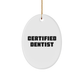 Funny Dentist Gifts for Christmas - Oval Ornament from Friends, 'Happiness is a Healthy Smile', Perfect for Coworkers, Family and Men - Image 1