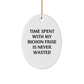 Bichon Frise Dog Lover Gifts from Friends - Funny Quote Oval Ornament for Christmas Unique Gifts - Gifts for Bichon Frise Dog Owners, Home Decor, White Oval Ornament with High-Gloss Finish - Image 1