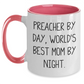 Preacher Gifts Funny Quote Two Tone Coffee Mug for Graduation - Gifts from Men, Gifts for Preacher - Main