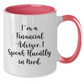 Funny Financial Advisor Mug Gifts from Friends for Graduation, I'm A Financial Advisor. I Speak Fluently In genius., Two Tone Coffee Mug - Additional