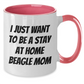 Funny Beagle Dog Mom's Gift for Dad's Stay at Home Morning - Two Tone Mugs - Additional
