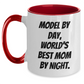 Model By Day Funny Two Tone Coffee Mug Gifts from Dad to Men, Unique Father's Day Unique Gifts - Main