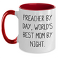 Preacher Gifts Funny Quote Two Tone Coffee Mug for Graduation - Gifts from Men, Gifts for Preacher - Main