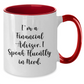 Funny Financial Advisor Mug Gifts from Friends for Graduation, I'm A Financial Advisor. I Speak Fluently In genius., Two Tone Coffee Mug - Additional