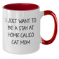 Calico Cat Mom Funny Quote Two Tone Coffee Mug Gifts for Him from Mom on Father's Day - Additional