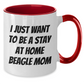 Funny Beagle Dog Mom's Gift for Dad's Stay at Home Morning - Two Tone Mugs - Additional