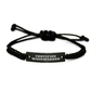 Woodworker's Delight Rope Bracelet, Gifts from Friends for Mother's Day, 'Certified Woodworker' Quote, Adjustable Black Rope Gift - Image 1