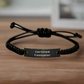 Funny Counselor Gifts from Men - Inspirational Rope Bracelet for Certified Counselors on Father's Day, Gifts for Counselors, Adjustable Black Stainless Steel with Interlaced Rope - Image 1