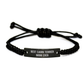 Cairn Terrier Dog Lover's Funny Gift for Father's Day - Best Mom Ever Quote Rope Bracelet from Family - Image 1