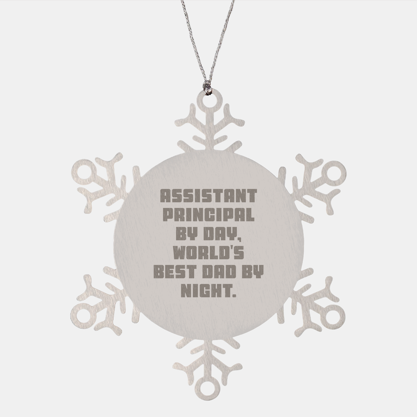 Assistant Principal Snowflake Ornament, Funny Quote Gifts for Men, Funny Christmas Unique Gifts, Gifts from Men, Gifts for Assistant Principals - Image 1