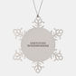 Woodworker's Snowflake Ornament, Gift from Friends to Family, 'Certified Woodworker's Joyful Message', 3.14 inches in Diameter, Shatterproof, Stainless Steel, Christmas Unique Gifts - Image 1