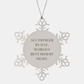 Auctioneer Gifts - Snowflake Ornament - 'Auctioneer By Day, World's Best Mom By Night.' - Funny Christmas Memorable Present from Men to Women, Friends, Family - Image 1