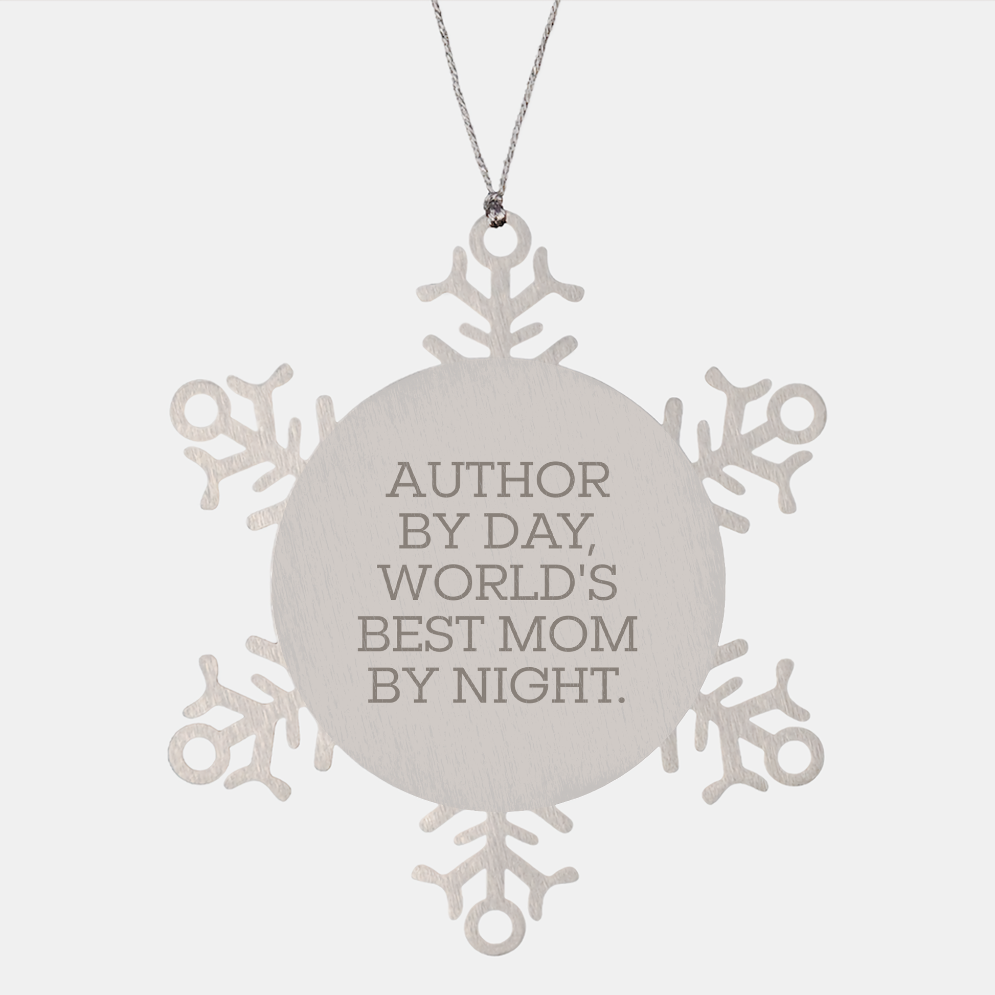 Author's Inspirational Quote Snowflake Ornament, Gifts from Mom for Author, Unique Christmas Unique Gifts - Image 1