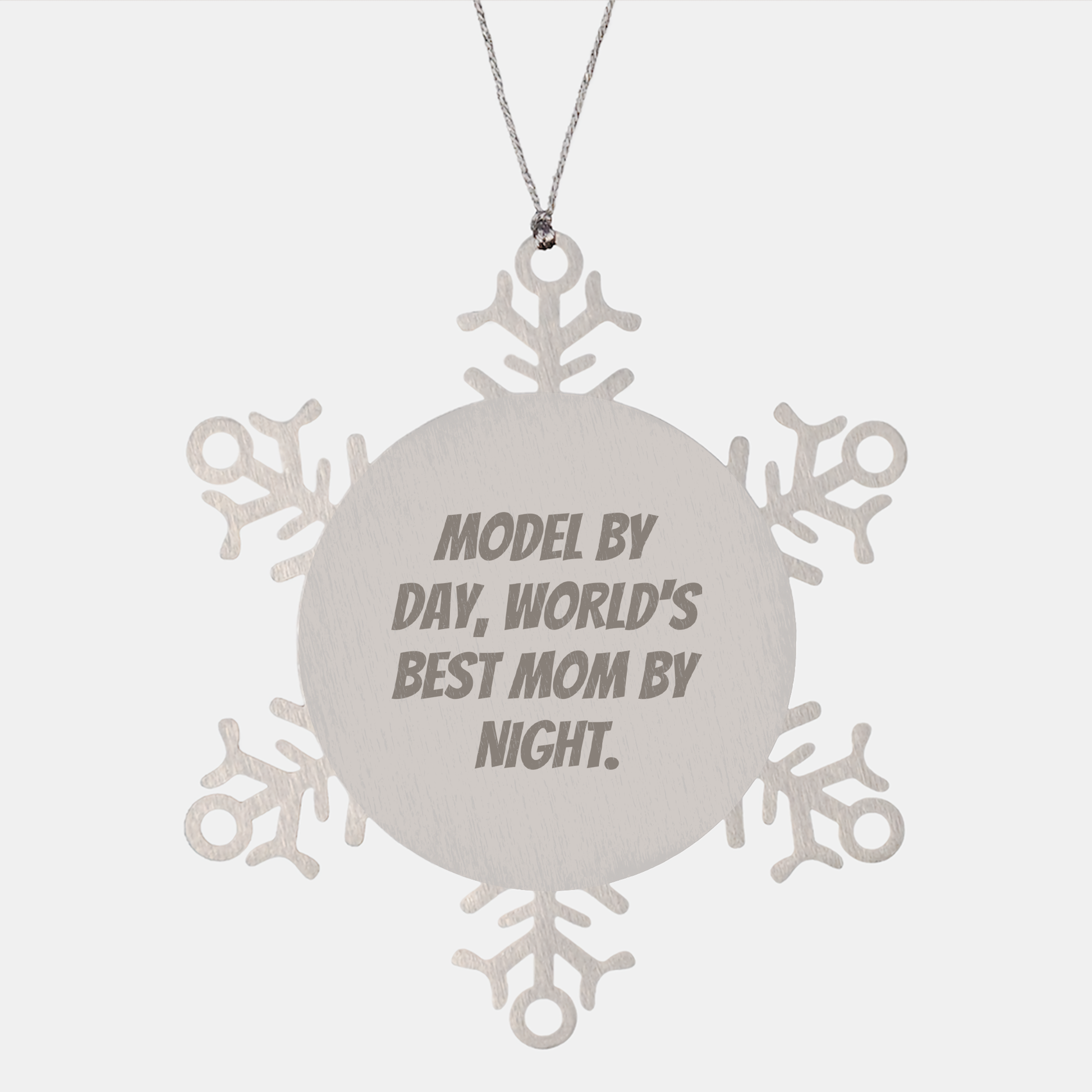 Model Gifts by Day, Funny Snowflake Ornaments by Night, Christmas Unique Gifts from Family to Model - Image 1