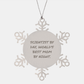 Scientist Gifts, Funny Quote Snowflake Ornament, Christmas Unique Gifts for Men from Best Mom - Image 1