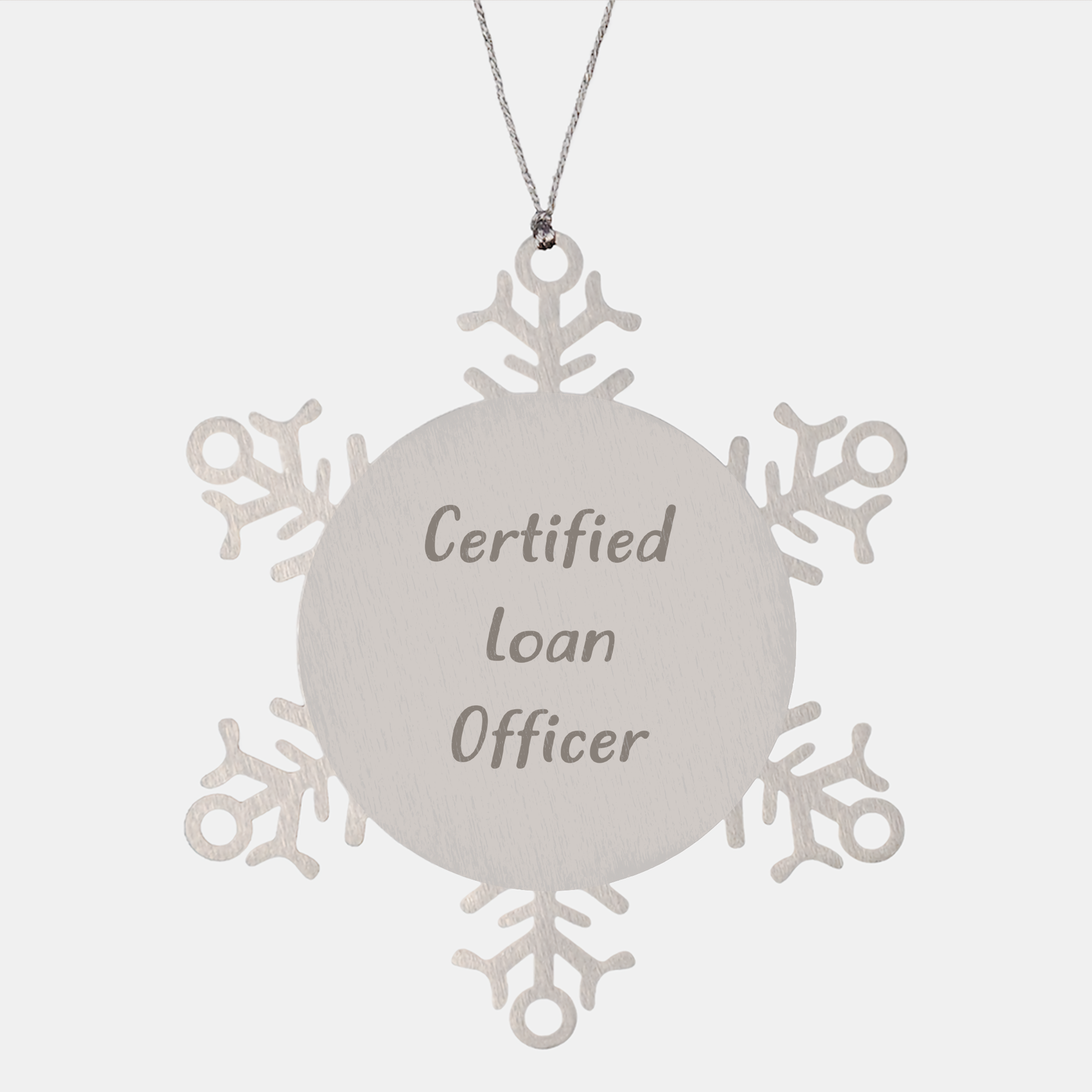 Funny Certified Loan Officer Gifts from Friends for Loan Officer Snowflake Ornament, Unique Christmas Unique Gift Ideas for Loan Officer - Image 1