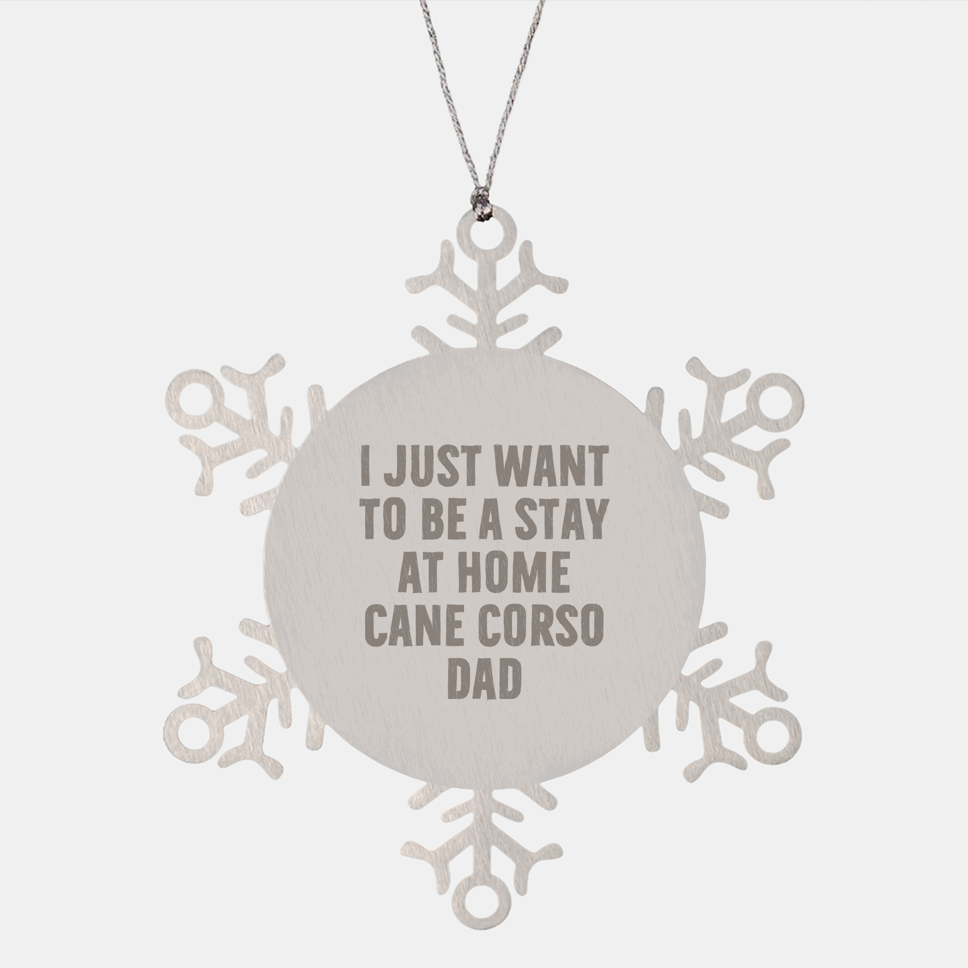 Funny Cane Corso Dog Gifts for Men - Snowflake Ornament from Dad - Christmas Unique Presents - Image 1
