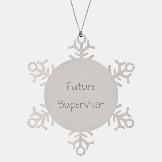 Funny Supervisor Snowflake Ornament Gifts from Friends for Future Supervisor Christmas Unique Presents - Image 1