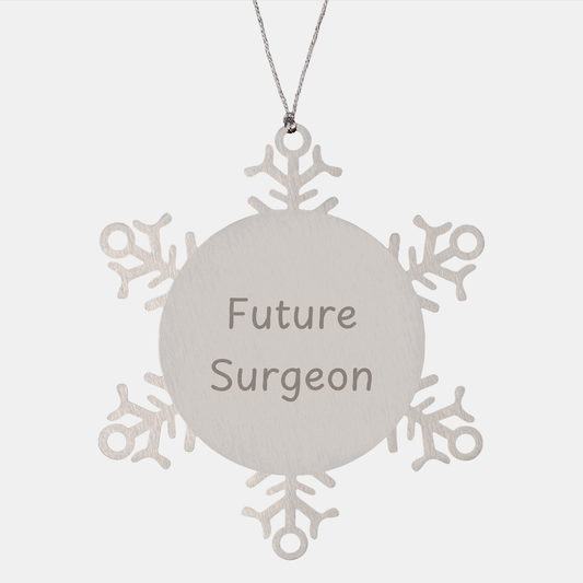 Funny Surgeon Gifts for Future Surgeons, Snowflake Ornament from Family, Gifts from Men to Surgeon Friends, Unique Christmas Unique Gifts for Surgeon - Image 1