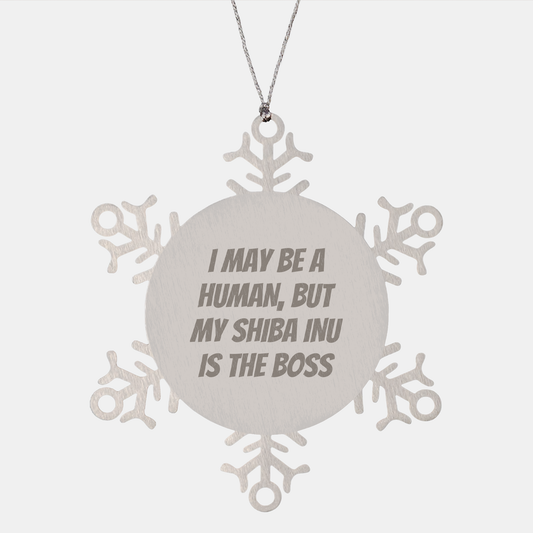 Shiba Inu Dog Gifts, Funny Quote Ornaments for Christmas, Snowflake Decorations from Friends and Family - Image 1