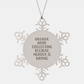 Antique Book Collecting Gifts, Snowflake Ornament with Funny Quote, Gifts from Friends for Antique Book Collecting Enthusiasts, Christmas Unique Gifts for Him - Image 1