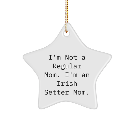 Irish Setter Dog Gifts, Funny Quote Star Ornament, Gifts from Family for Irish Setter Dog Mom, Unique Christmas Unique Gifts - Image 1